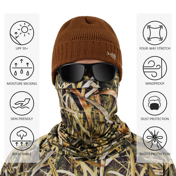Fleece Neck Warmer Neck Gaiter with Nose Hole - Bassdash