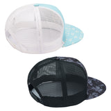 Unisex Flat Brim Trucker Cap Mesh Back For Men Women 2PCS/Item