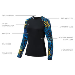 Women’s UPF 50+ Camo Long Sleeve Fishing Shirts