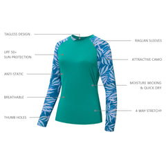 Women’s UPF 50+ Camo Long Sleeve Fishing Shirts