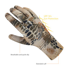 Men's Lightweight UPF 50+ Camo Hunting Gloves HG05
