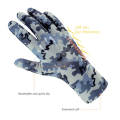 Men's Lightweight UPF 50+ Camo Hunting Gloves HG05