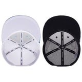 Unisex Flat Brim Trucker Cap Mesh Back For Men Women 2PCS/Item