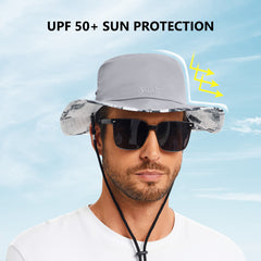 UPF 50+ Patterned Under Brim Foldable Bucket Sun Hats FH18
