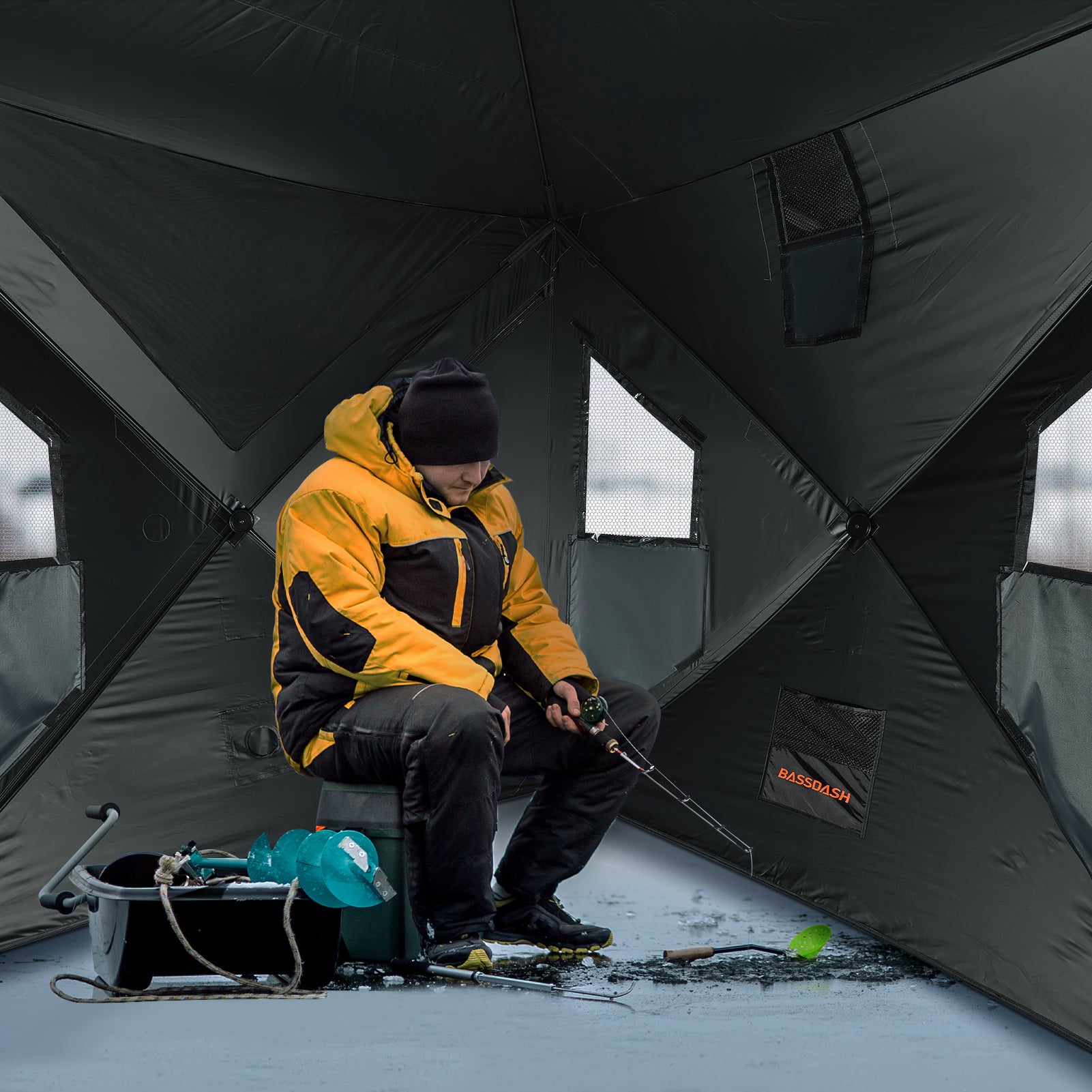 Pop Up Ice Fishing Shelter 2-3, 3-4 Person