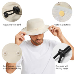 UPF 50+ Patterned Under Brim Foldable Bucket Sun Hats FH18