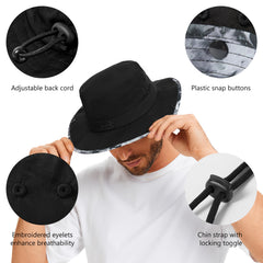 UPF 50+ Patterned Under Brim Foldable Bucket Sun Hats FH18