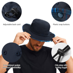 UPF 50+ Patterned Under Brim Foldable Bucket Sun Hats FH18
