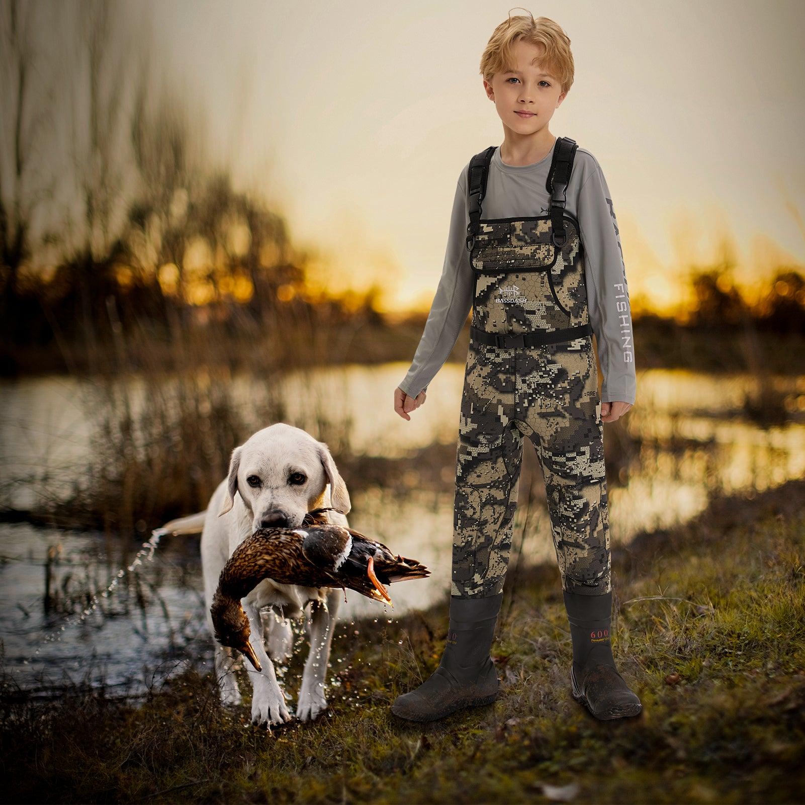 Neoprene Youth Waders with 600g Insulated Rubber Boots