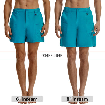 Hochwertige Shorts De Golfe Masculino Flat Front Hybrid 7 Zoll Leichte, schnell