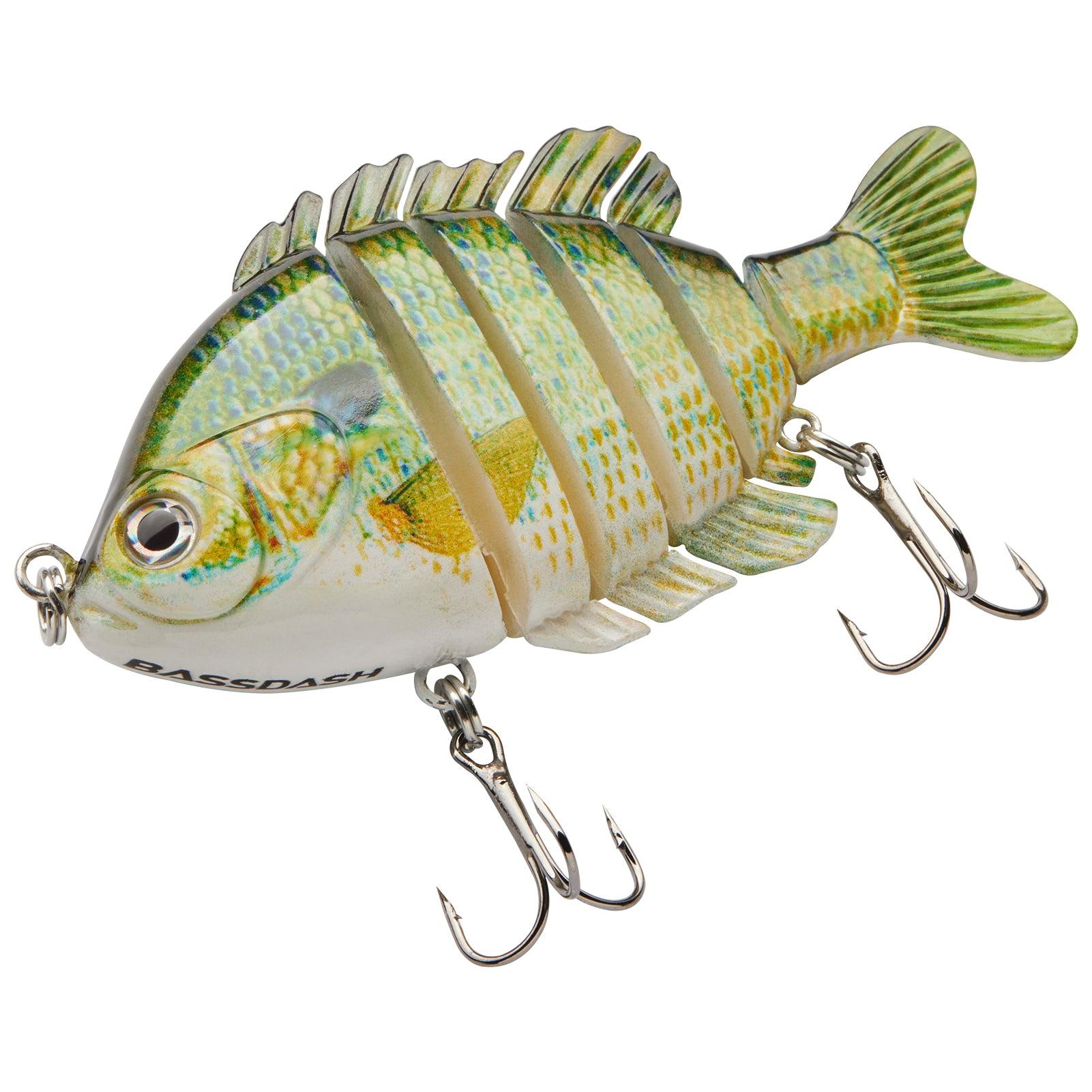 BASSDASH SwimPanfish Multi Jointed Panfish Bluegill Swimbaits Hard Topwater Bass Lures Fishing Lure Crank Saltwater 3.5in/0.85oz