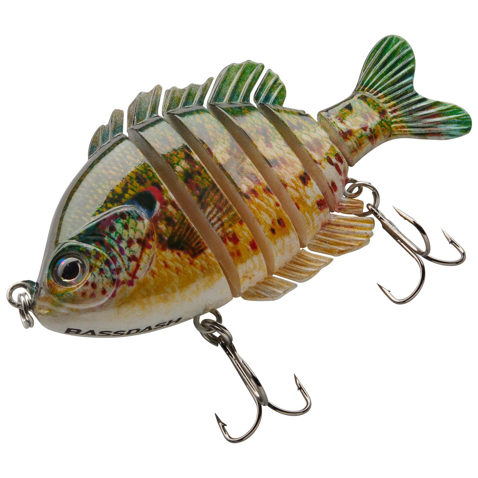 BASSDASH SwimPanfish Multi Jointed Panfish Bluegill Swimbaits Hard Topwater Bass Lures Fishing Lure Crank Saltwater 3.5in/0.85oz