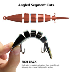 Bone Swimbait Multi Jointed Hard Fishing Lure for Bass