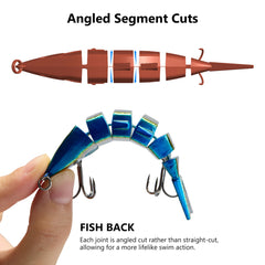 Bone Swimbait Multi Jointed Hard Fishing Lure for Bass
