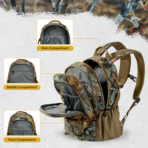 25L Hunting Backpack with Detachable Bow/Rifle Holder HP03