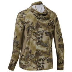 M's UPF 50+ Long Sleeve Camo Hoodie for Hunting with Mask FS06M
