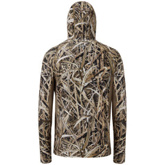 M's UPF 50+ Long Sleeve Camo Hoodie for Hunting with Mask FS06M