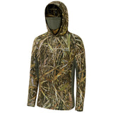 Men's UPF 50+ Long Sleeve Hunting Hoodie with Mask FS06M - Bassdash
#color_marshreed
