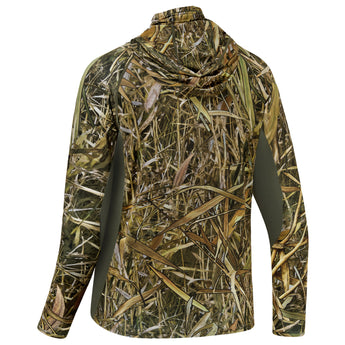 Men's UPF 50+ Long Sleeve Hunting Hoodie with Mask FS06M - Bassdash
#color_marshreed