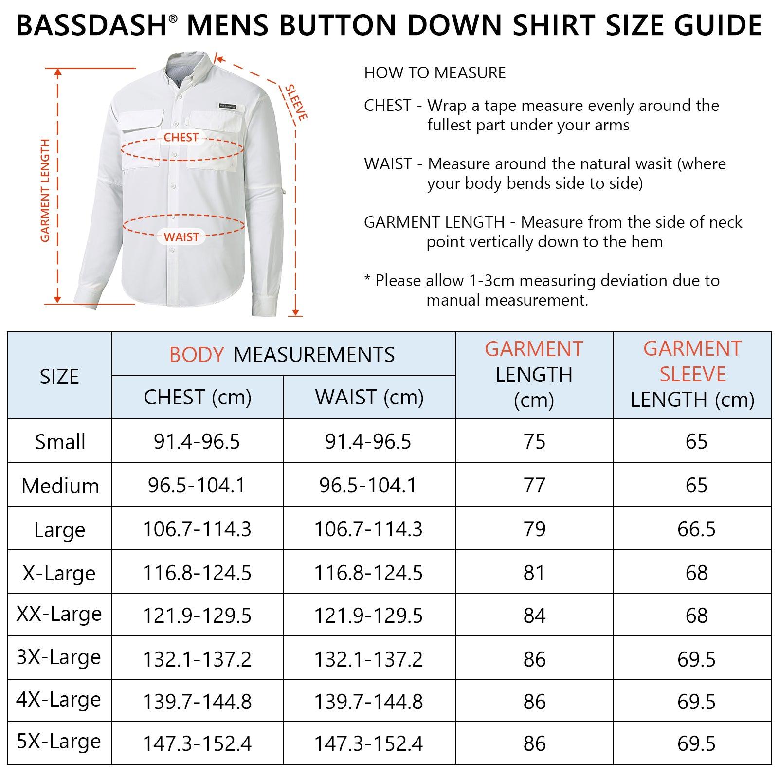 Men's UPF 50+ Long Sleeve Fishing Button Down Shirt FS21M - Bassdash
