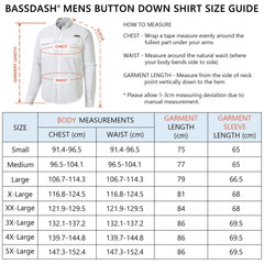 Men's UPF 50+ Long Sleeve Fishing Button Down Shirt FS21M - Bassdash