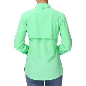 Women's UPF 50+ Long Sleeve Button Down Shirt FS21W - Bassdash