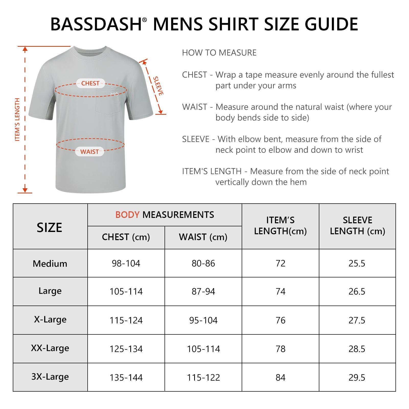 Men's UPF 50+ Short Sleeve Pocket T-Shirt FS26M - Bassdash