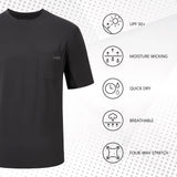 Men's UPF 50+ Short Sleeve Pocket T-Shirt FS26M - Bassdash