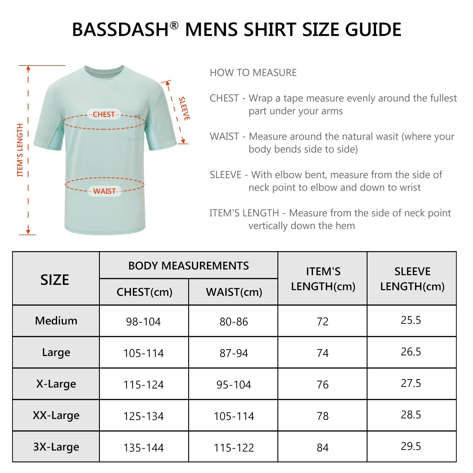 Men's UPF 50+ Short Sleeve Pocket T-Shirt FS26M - Bassdash