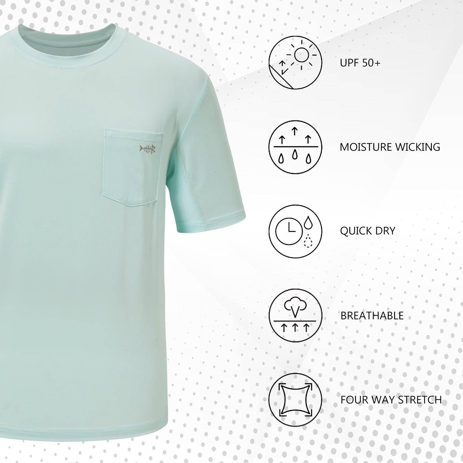 Men's UPF 50+ Short Sleeve Pocket T-Shirt FS26M - Bassdash