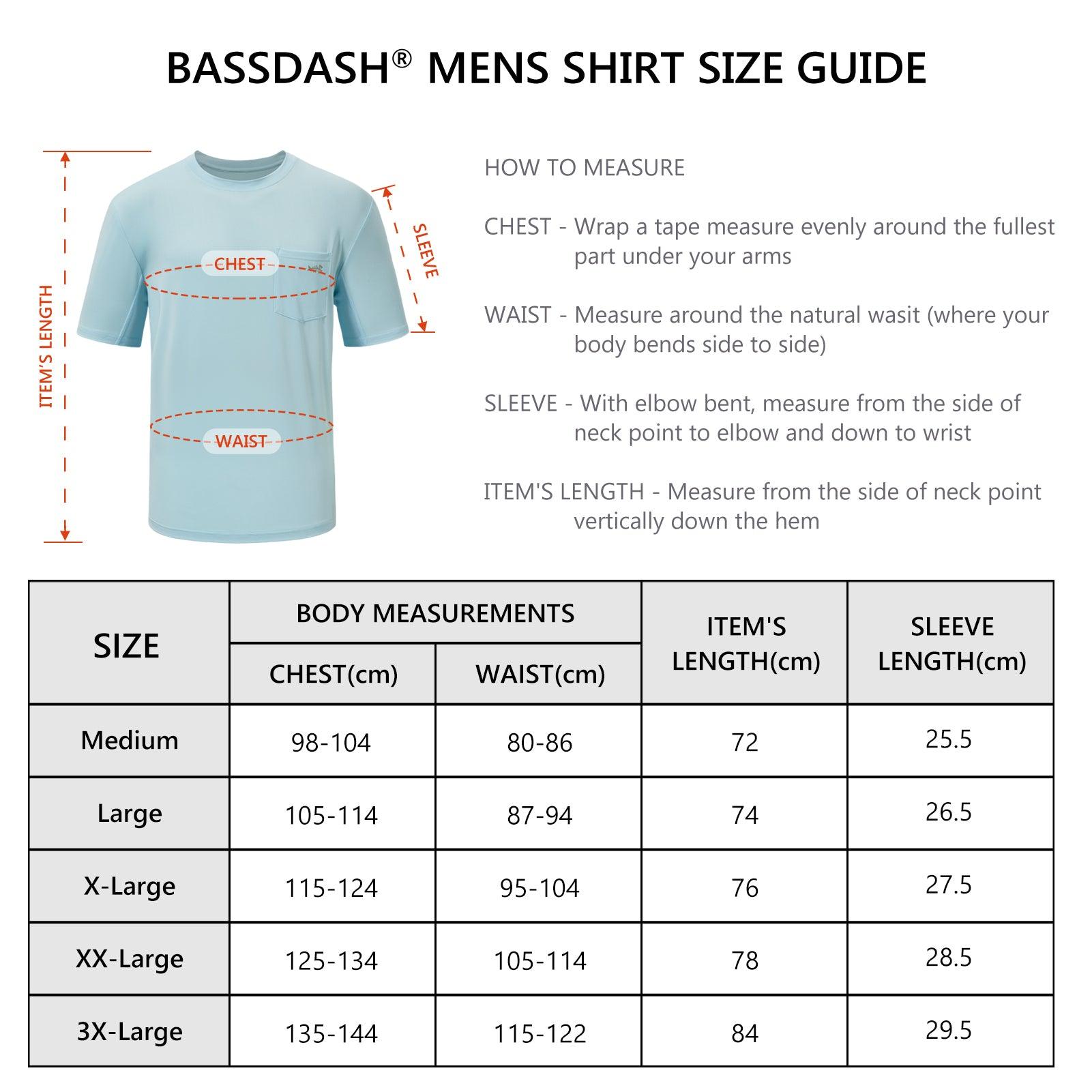 Men's UPF 50+ Short Sleeve Pocket T-Shirt FS26M - Bassdash