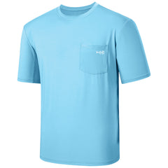 Men UPF 50+ Short Sleeve Pocket Sun Shirt FS26M