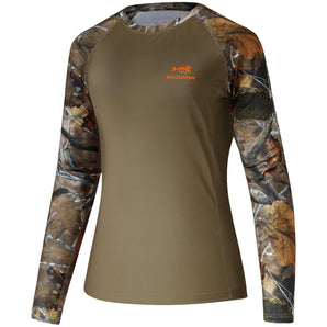 Women's Hunting Camo Long Sleeve UV Shirts FS13W - Bassdash
#color_brown-autumn-forest