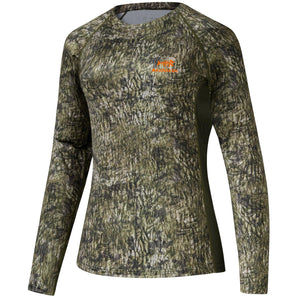 Women's Hunting Camo Long Sleeve UV Shirts FS13W - Bassdash
#color_moss-wood