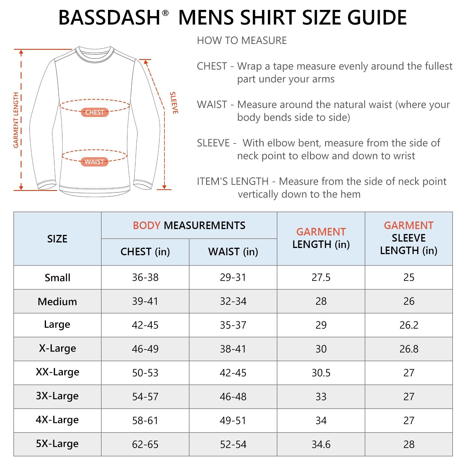 Men's UPF 50+ Long Sleeve UV Sun Shirts FS31M - Bassdash