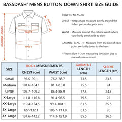 Men's UPF 50+ Short Sleeve Snap Button Down Shirts - Bassdash