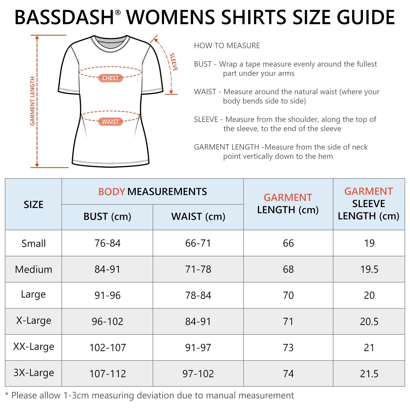 Women's UPF 50+ Short Sleeve T-Shirts - Bassdash