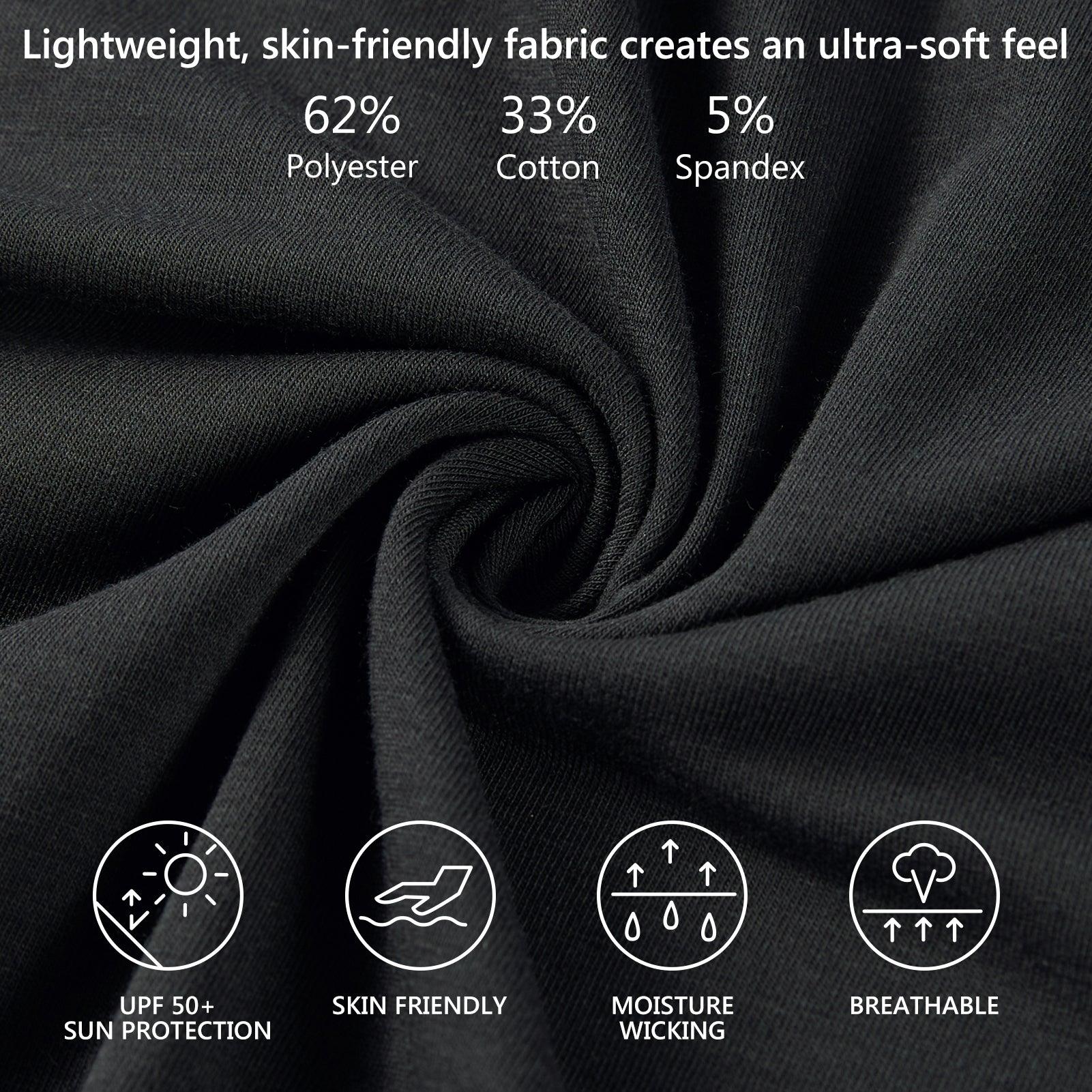 Men's UPF 50+ Cotton Blend Long Sleeve T-Shirts - Bassdash