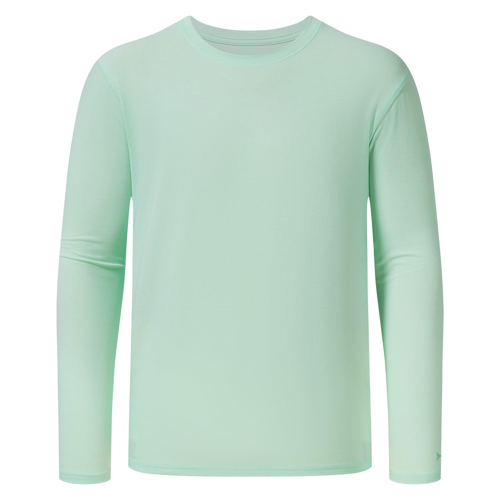 Men's UPF 50+ Cotton Blend Long Sleeve T-Shirts - Bassdash