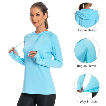 Women’s UPF 50+ LS Hoodie Shirt - Bassdash