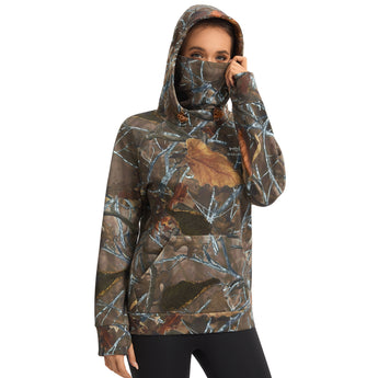 BASSDASH Women’s Fleece Hoodie with Neck Gaiter - Bassdash
#color_autumn-forest-no-logo-at-sleeve