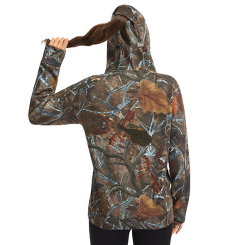 BASSDASH Women’s Fleece Hoodie with Neck Gaiter - Bassdash
#color_autumn-forest-no-logo-at-sleeve