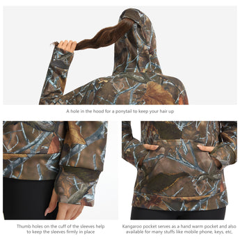 BASSDASH Women’s Fleece Hoodie with Neck Gaiter - Bassdash
#color_autumn-forest-no-logo-at-sleeve