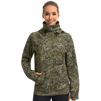 BASSDASH Women’s Fleece Hoodie with Neck Gaiter - Bassdash
#color_moss-wood-no-logo-at-sleeve