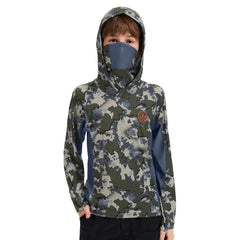 Youth UPF 50+ Hunting Hoodie Shirt with Neck Gaiter FS02Y
