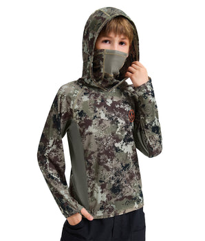 Youth UPF 50+ Hunting Hoodie Shirt with Neck Gaiter FS02Y