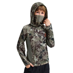 Youth UPF 50+ Hunting Hoodie Shirt with Neck Gaiter FS02Y