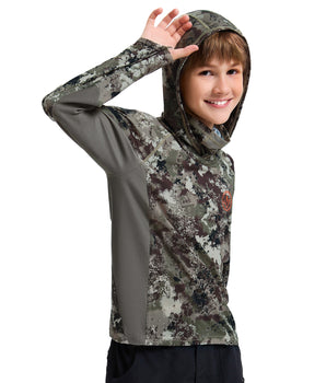 Youth UPF 50+ Hunting Hoodie Shirt with Neck Gaiter FS02Y