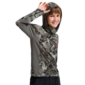 Youth UPF 50+ Hunting Hoodie Shirt with Neck Gaiter FS02Y