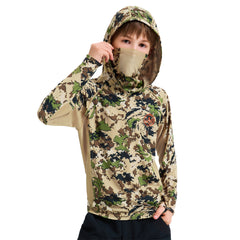 Youth UPF 50+ Hunting Hoodie Shirt with Neck Gaiter FS02Y